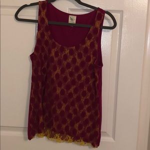 Anthropologie lace detail tank